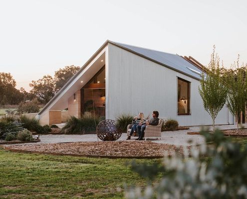 Sculptural Roofs and Rammed Earth Walls Define this Bold Design Kavillo Studios by Cameron Anderson Architects (via Lunchbox Architect)