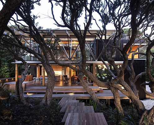 Under Pohutukawa House by Herbst Architects (via Lunchbox Architect)