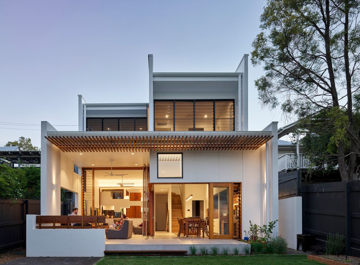 This modern Queenslander has a surprise behind its unassuming facade