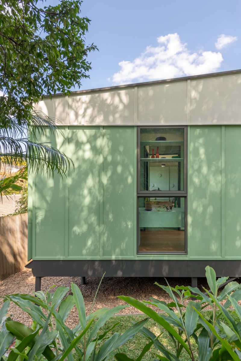 View of Discover how this family created a holiday cabin in their backyard...