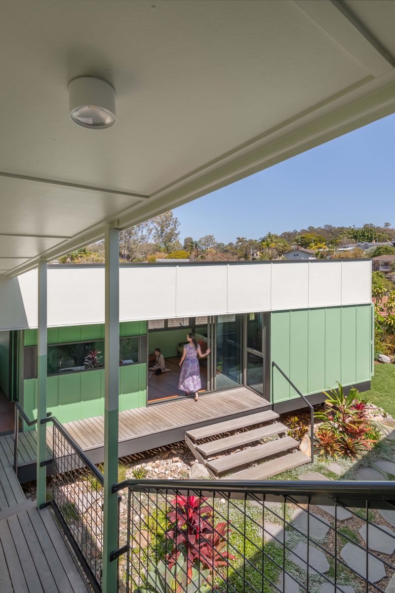 View of Discover how this family created a holiday cabin in their backyard...