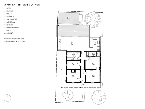 Sandy Bay Heritage Cottage by Matt Williams Architects & Pascale Gomes-McNabb Design (via Lunchbox Architect)