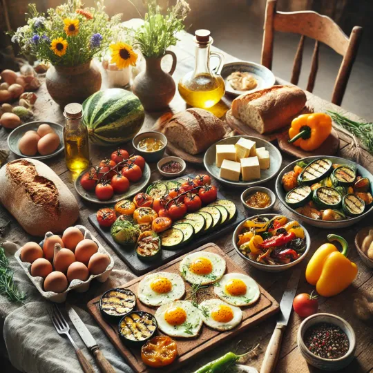 A farmhouse feast with Shania’s Come on Over in the background…