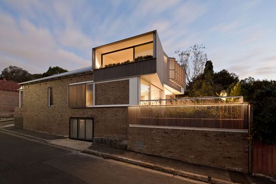 Balmain Houses as the sun sets