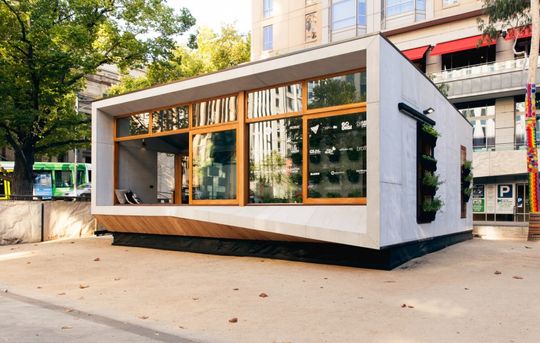 Carbon Positive Prefab House by ArchiBlox (via Lunchbox Architect)