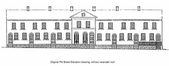 Fitzroy Terrace in Sydney's original elevation shows its strict Georgian lines