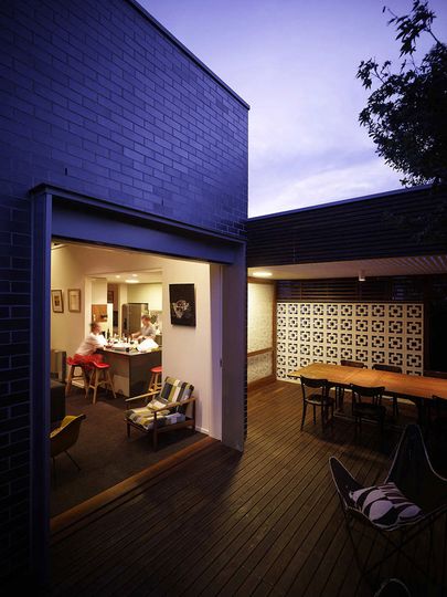 Haberfield House has a generous opening onto the garden for indoor-outdoor living