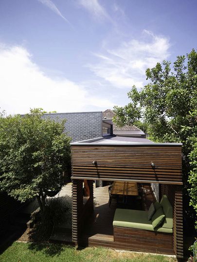 Rear of Haberfield House showing the alfresco dining area