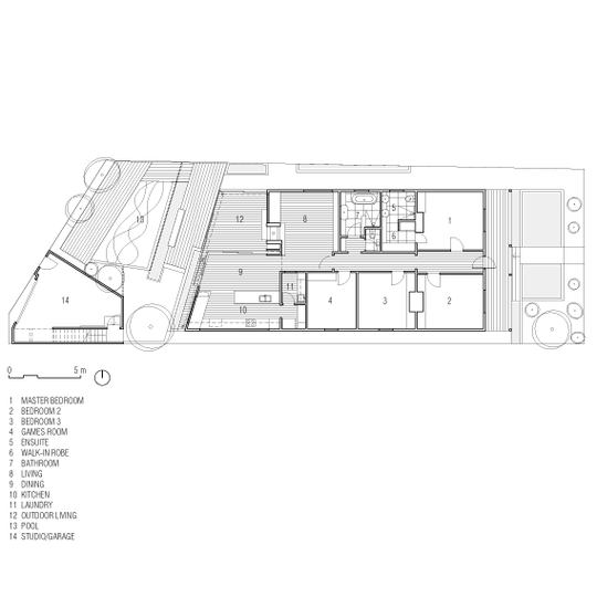 House Reduction plan explains the modified layout of this project