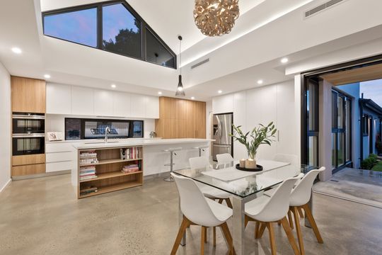 A Unique Vaulted Ceiling and Clerestory Windows Bring in the Light