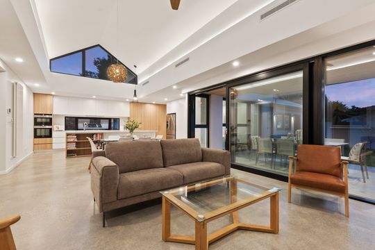 A Unique Vaulted Ceiling and Clerestory Windows Bring in the Light