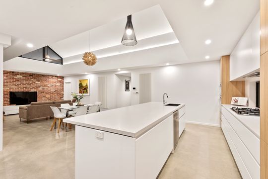 A Unique Vaulted Ceiling and Clerestory Windows Bring in the Light