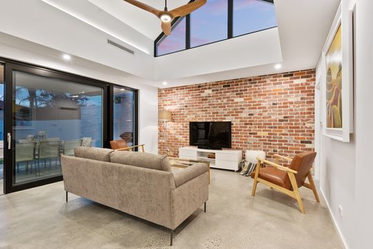 A Unique Vaulted Ceiling and Clerestory Windows Bring in the Light