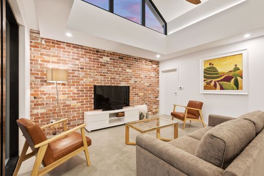 A Unique Vaulted Ceiling and Clerestory Windows Bring in the Light