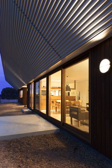 Leura Lane House glows at night