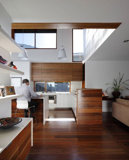 Mountford Road a study desk overlooks the new double-height living pod