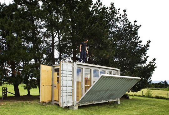 Port-a-Bach Portable Shipping Container Home by AtelierWorkshop Architects (via Lunchbox Architect)