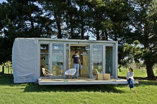 Port-a-Bach Portable Shipping Container Home by AtelierWorkshop Architects (via Lunchbox Architect)