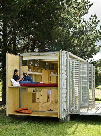 Port-a-Bach Portable Shipping Container Home by AtelierWorkshop Architects (via Lunchbox Architect)