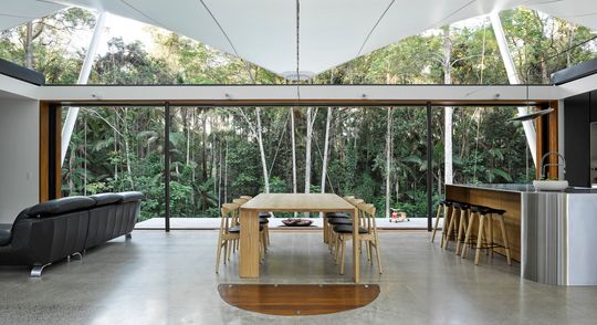 A Unique Family Home Covered Entirely By a Tent Structure