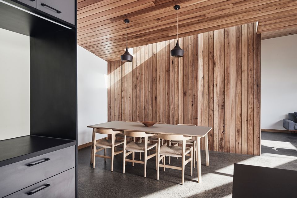 Dramatic Timber Ceiling Soars Over This New Addition